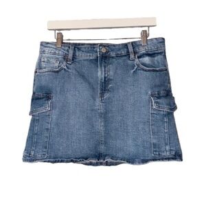 SOLD Jean Utility Mini Skirt